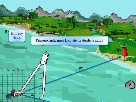 Trazar la Corriente en la carta nautica